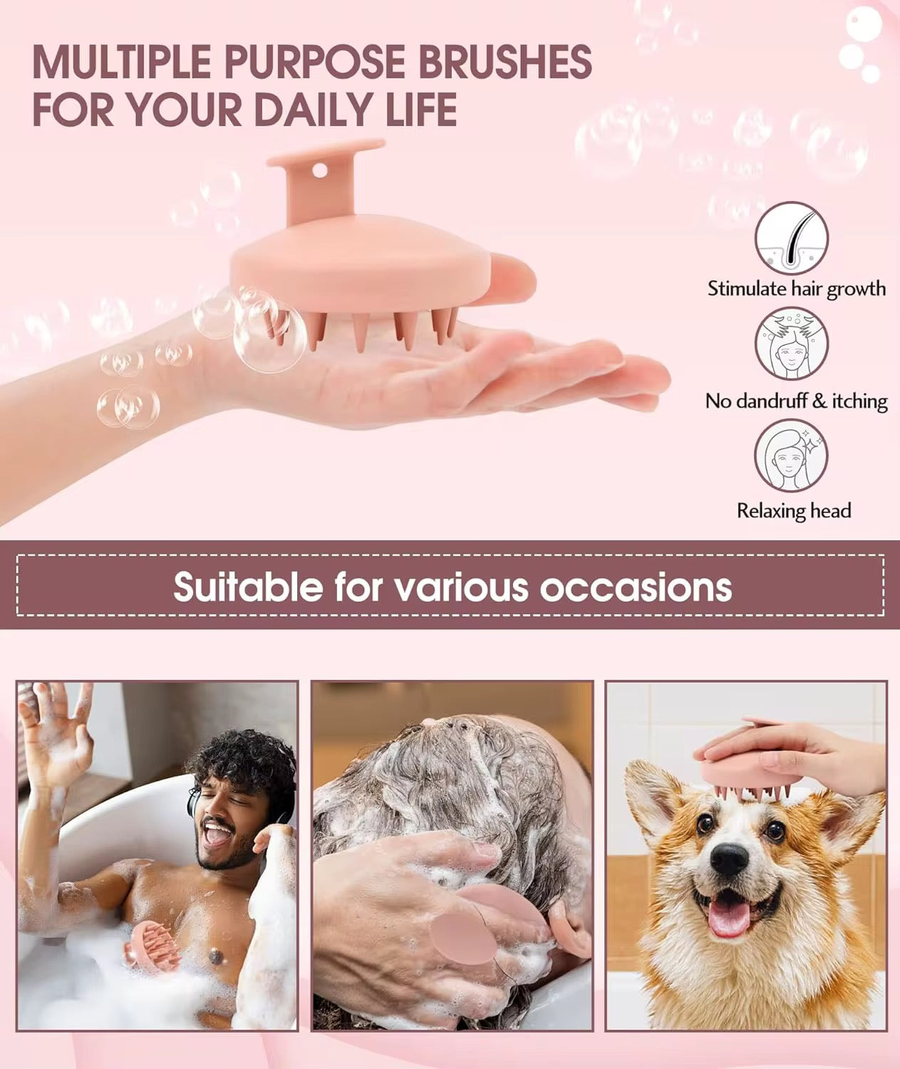 فرشاة تدليك فروة الرأس الاحترافية